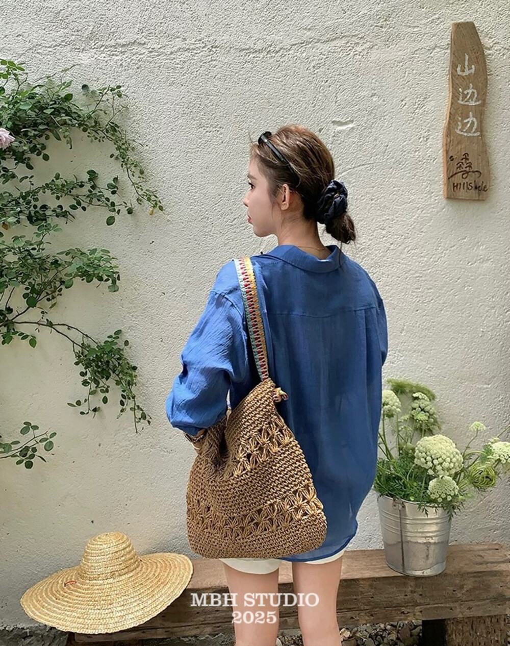 MBH Colorful Woven Strap Handmade Beach Shoulder Bag for Vacation - Image 2