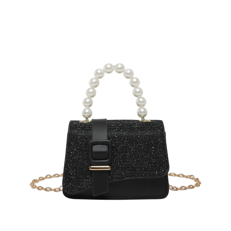 Women's Mini Square Bag with Pearl Chain Strap 2025 Spring New Fashion Crossbody Shoulder Bag - Image 5