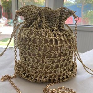 Casual Versatile Large Capacity Crochet Metallic Thread Women's Bag 2025 Summer Fashion Straw Woven Crossbody Bag