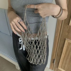 New Hollow Handwoven Beaded Shoulder Bag Korean Style