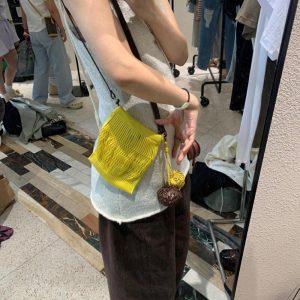MBH Korean Niche Design Beach Hollow Small Mesh Bag Casual Crossbody Bag