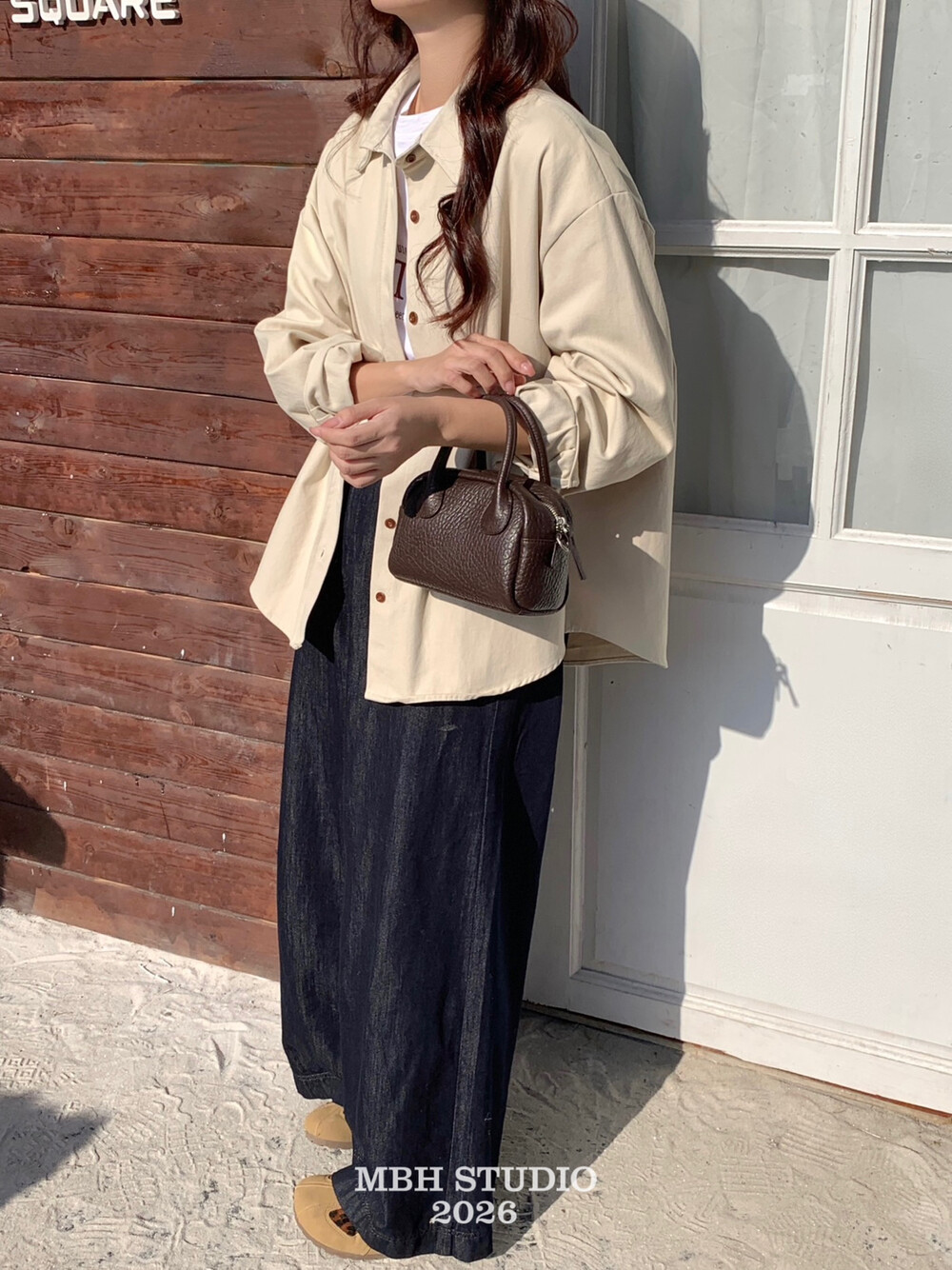 Bubble Texture Top Layer Sheepskin Bowling Bag Niche Design Versatile Handbag Crossbody Bag with Shoulder Strap
