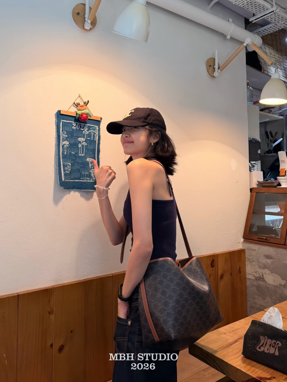 MBH Monogram Large Capacity Tote Bag Lightweight Commute Crossbody Shoulder Bag with Storage Pouch - Image 3