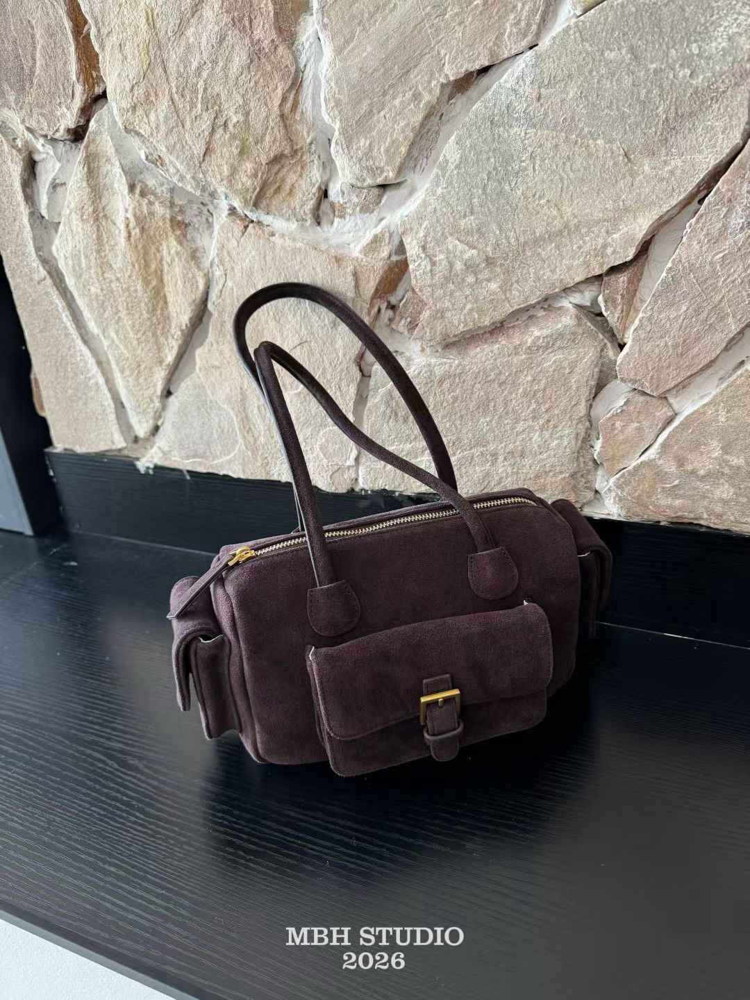MBH Korean Moto Boston Bag Matte Leather Large Capacity Commuter Shoulder Bag - Image 4