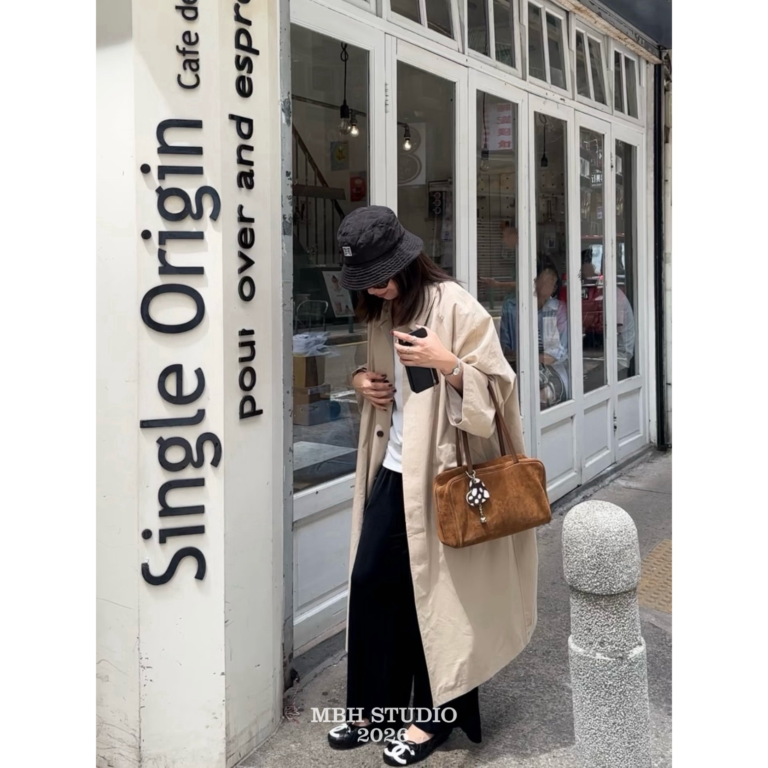 MBH Row Style Matte Leather Fall Winter Large Boston Bag Korean Women's Shoulder Bag - Image 5