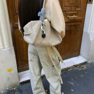 MBH Boston Pillow Bag Large Capacity Matte Cowhide Shoulder Bag